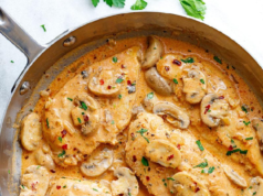 Kremaste pileće filete sa gljivam