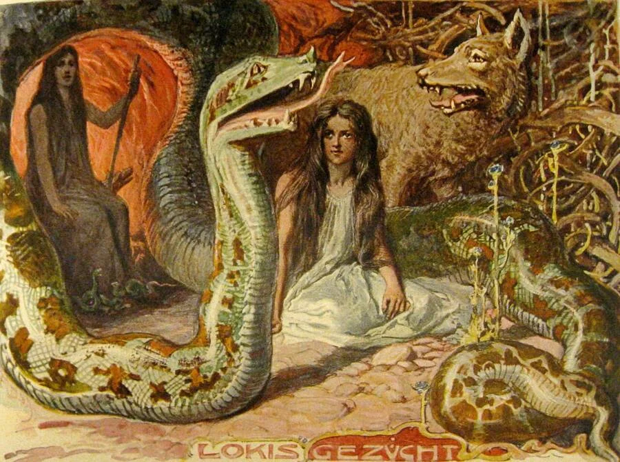 Hel, Fenrir i Jormungandr