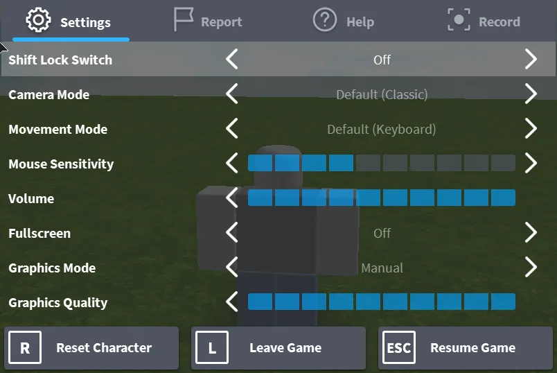 Kako resetati avatar u Robloxu u igri
