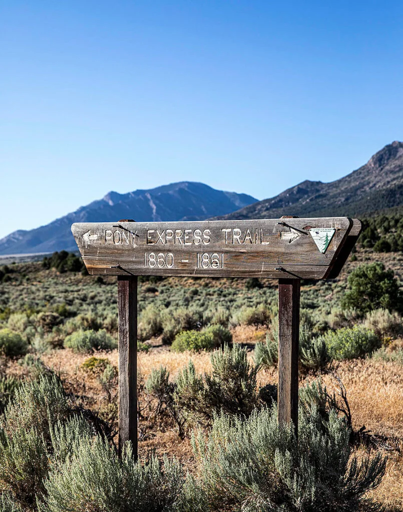 Pony Express trail sign